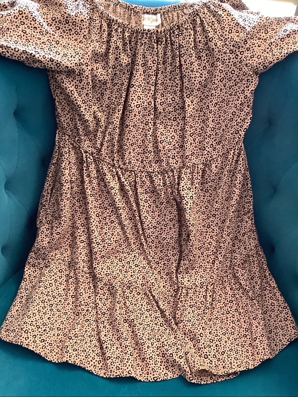 Cat & Jack Beige Floral Tiered Peasant Tunic